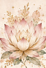 Flor de loto en acuarela